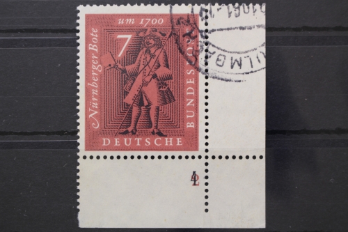 Deutschland (BRD), MiNr. 365, Ecke rechts unten, FN 4/2, gestempelt