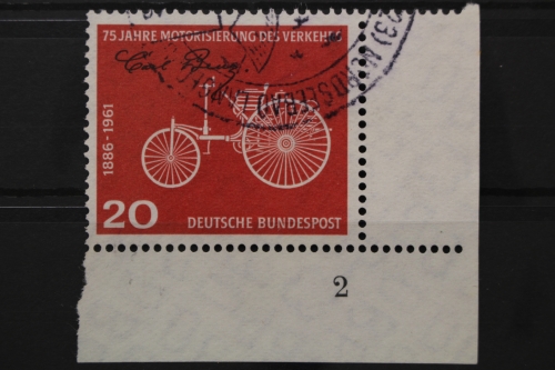 Deutschland (BRD), MiNr. 364, Ecke rechts unten, FN 2, gestempelt