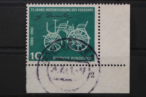 Deutschland (BRD), MiNr. 363, Ecke rechts unten, FN 2, gestempelt