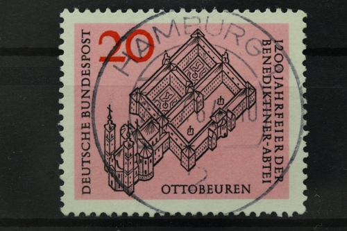 Deutschland (BRD), MiNr. 428, zentrisch Hamburg, gestempelt