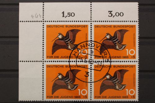 Deutschland (BRD), MiNr. 464, Viererblock, Ecke links oben, gestempelt