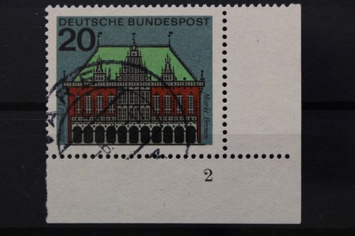 Deutschland (BRD), MiNr. 425, Ecke rechts unten, FN 2, gestempelt