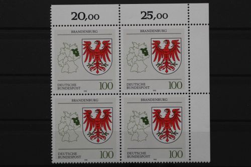 Deutschland, MiNr. 1589, 4er Block, Ecke rechts oben, postfrisch