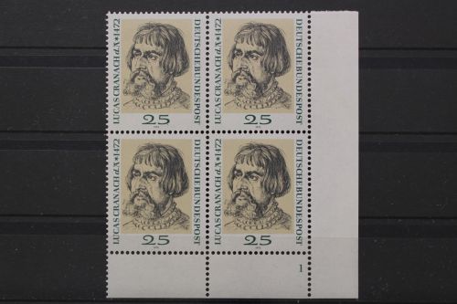 Deutschland, MiNr. 718, 4er Block, Ecke re. u. FN 1, postfrisch
