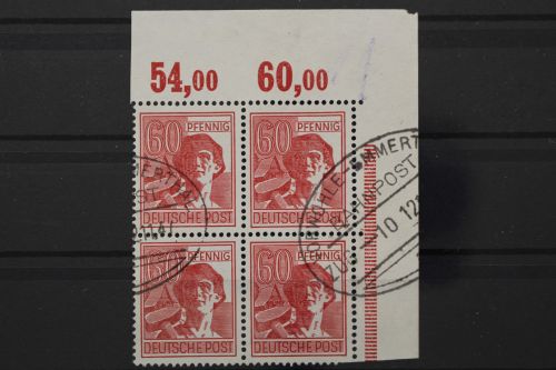 Gem. Ausgaben, MiNr. 956, 4er Block, Ecke re. oben, OR ndgz, gestempelt