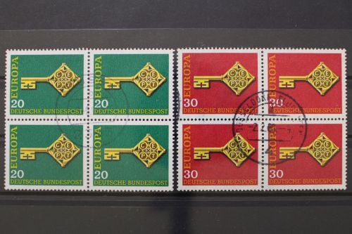 Deutschland (BRD), MiNr. 559-560, Viererblöcke, gestempelt