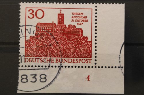 Deutschland (BRD), MiNr. 544, Ecke rechts unten, FN 4, gestempelt