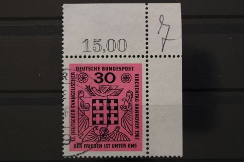 Deutschland (BRD), MiNr. 536. Ecke rechts oben, gestempelt