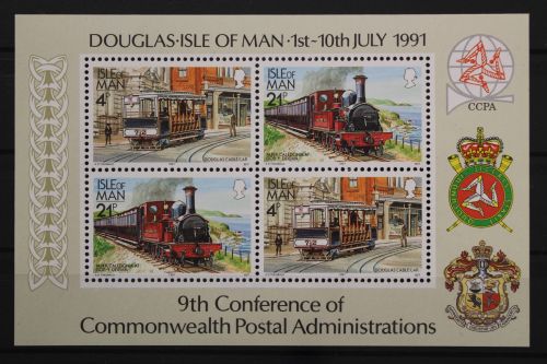 Isle of Man, MiNr. Block 16, Eisenbahn, postfrisch