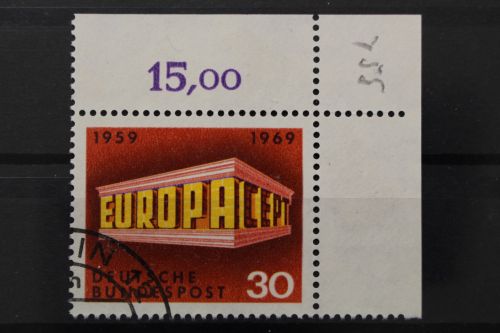 Deutschland (BRD), MiNr. 584, Ecke rechts oben, gestempelt