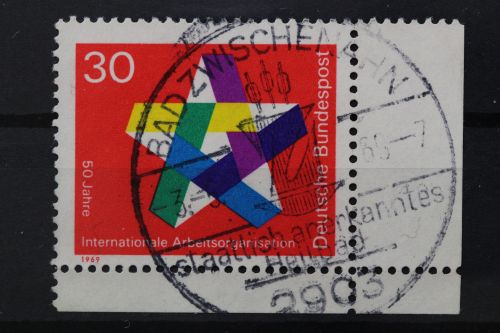 Deutschland (BRD), MiNr. 582, Ecke rechts unten, gestempelt