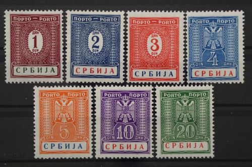 Serbien Portomarken, MiNr. 9-15, postfrisch