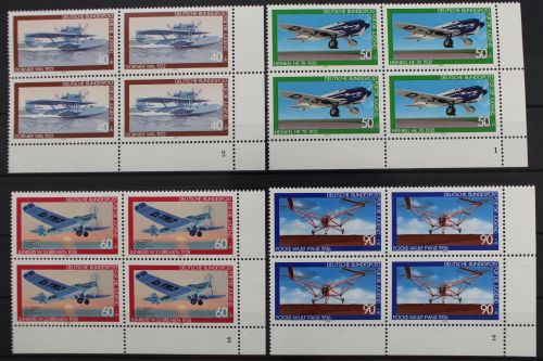 Deutschland, MiNr. 1005-8, VB, Ecke re. u. FN 1 bzw 2, postfrisch