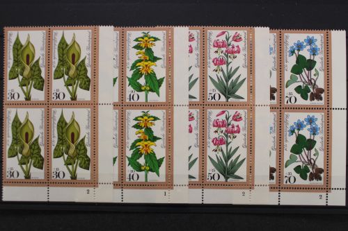 Deutschland, MiNr. 982-84, VB, Ecke re. u. FN 1 bzw 2, postfrisch