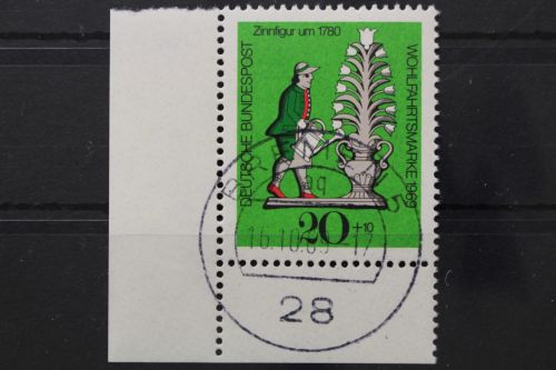 Deutschland (BRD), MiNr. 605, Ecke links unten, gestempelt