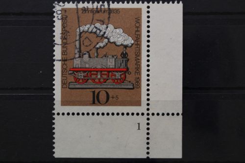 Deutschland (BRD), MiNr. 604, Ecke rechts unten, FN 1, gestempelt