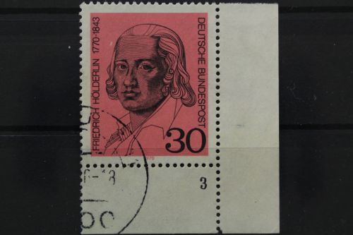 Deutschland (BRD), MiNr. 618, Ecke rechts unten, FN 3, gestempelt