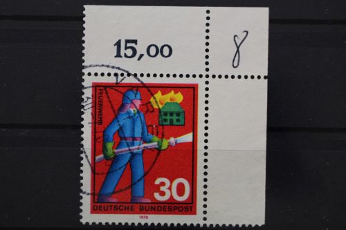 Deutschland (BRD), MiNr. 632, Ecke rechts oben, gestempelt