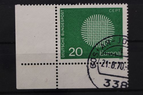 Deutschland (BRD), MiNr. 620, Ecke links unten, gestempelt
