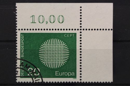 Deutschland (BRD), MiNr. 620, Ecke rechts oben, gestempelt