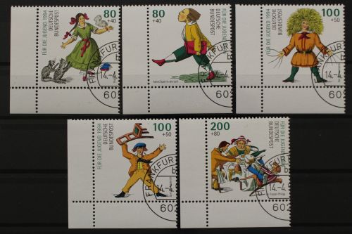 Deutschland (BRD), MiNr. 1726-1730, Ecken links unten, gestempelt