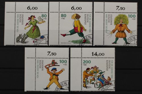 Deutschland (BRD), MiNr. 1726-1730, Ecken links oben, gestempelt