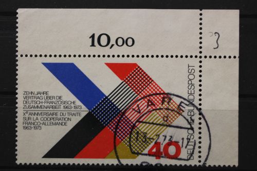 Deutschland (BRD), MiNr. 753, Ecke rechts oben, gestempelt