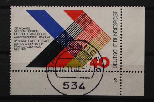 Deutschland (BRD), MiNr. 753, Ecke rechts unten, FN 2, gestempelt