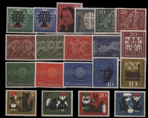 Deutschland (BRD), MiNr. 326-345, Jahrgang 1960 , postfrisch