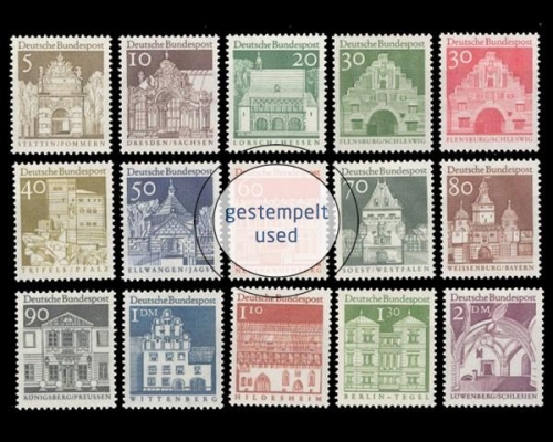 Deutschland (BRD), Michel Nr. 489-503, gestempelt