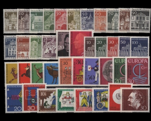 Deutschland (BRD), MiNr. 489-528, Jahrgang 1966, postfrisch