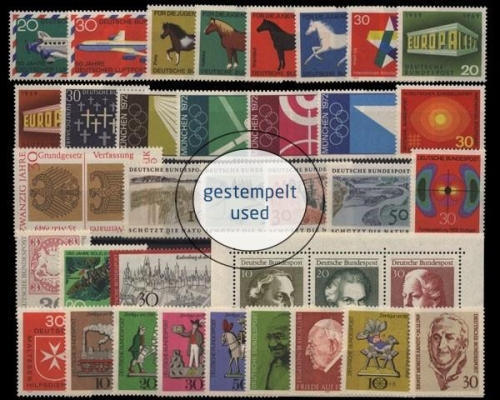 Deutschland (BRD), 576-611, Jahrgang 1969, gestempelt