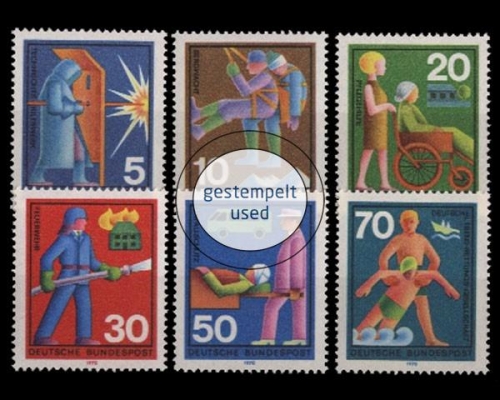 Deutschland (BRD), Michel Nr. 629-634, gestempelt