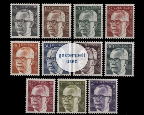 Deutschland (BRD), Michel Nr. 635-645, gestempelt