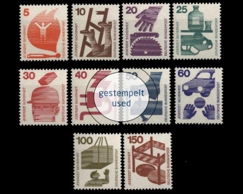 Deutschland (BRD), Michel Nr. 694-703 A, gestempelt