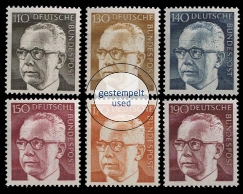Deutschland (BRD), Michel Nr. 727-732, gestempelt