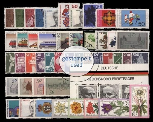 Deutschland (BRD), MiNr. 826-874, Jahrgang 1975, gestempelt