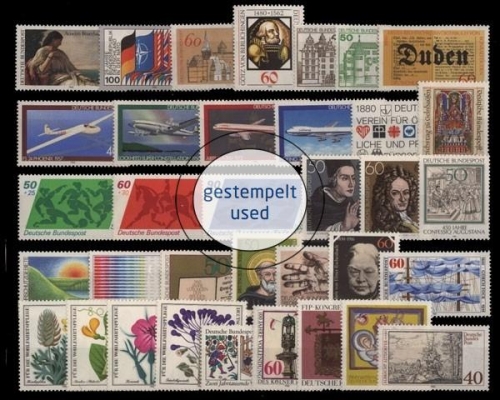 Deutschland (BRD), MiNr. 1033-1067, Jahrgang 1980, gestempelt