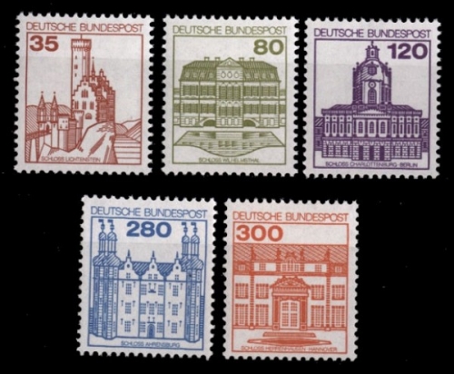 Deutschland (BRD), Michel Nr. 1139-1143 A I, postfrisch