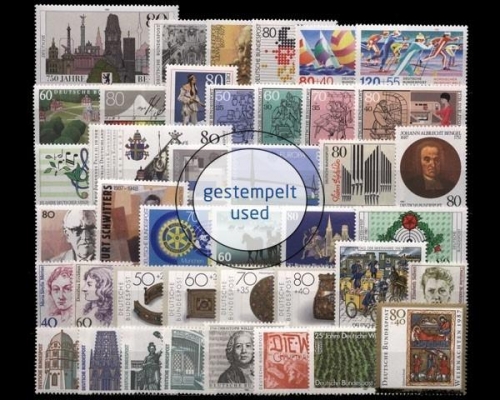 Deutschland (BRD), MiNr. 1306-1346, Jahrgang 1987, gestempelt