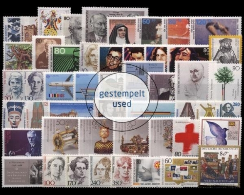 Deutschland (BRD), MiNr. 1347-1396, Jahrgang 1988, gestempelt