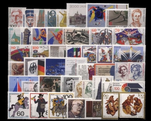 Deutschland (BRD), MiNr. 1397-1443, Jahrgang 1989, postfrisch
