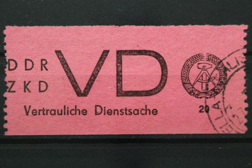 DDR, Dienstmarken D, MiNr. 2, gestempelt