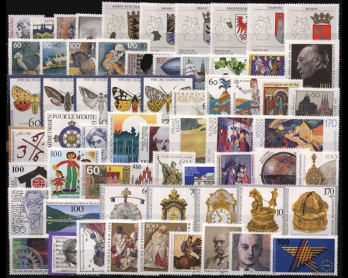 Deutschland (BRD), MiNr. 1582-1644, Jahrgang 1992, postfrisch