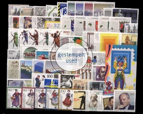 Deutschland (BRD), MiNr. 1645-1708, Jahrgang 1993, gestempelt