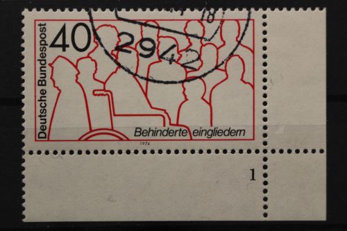 Deutschland (BRD), MiNr. 796, Ecke rechts unten, FN 1, gestempelt