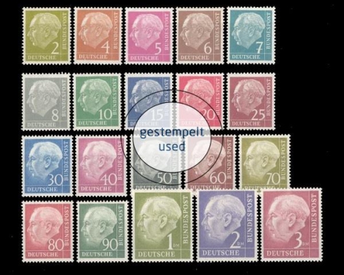 Deutschland (BRD), Michel Nr. 177-196 x, gestempelt