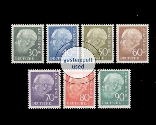 Deutschland (BRD), Michel Nr. 259-265 x w, gestempelt