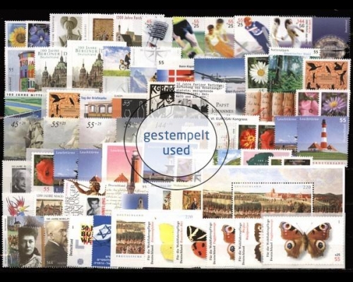 Deutschland (BRD), MiNr. 2434-2504, Jahrgang 2005, gestempelt