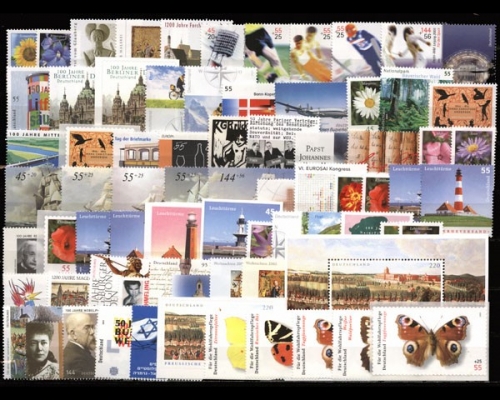Deutschland (BRD), MiNr. 2434-2504, Jahrgang 2005, postfrisch